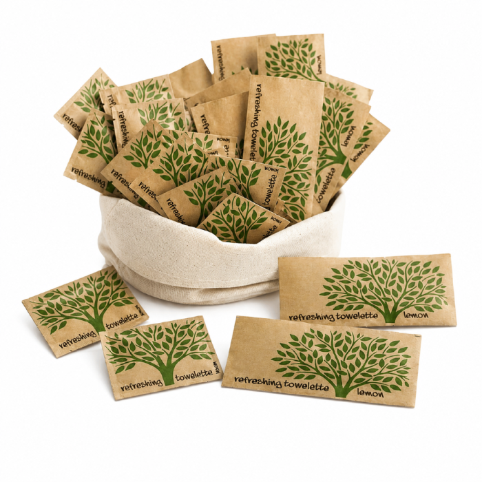 Chusteczki odświeżające NATURE 6 cm x 8 cm - 500 sztuk