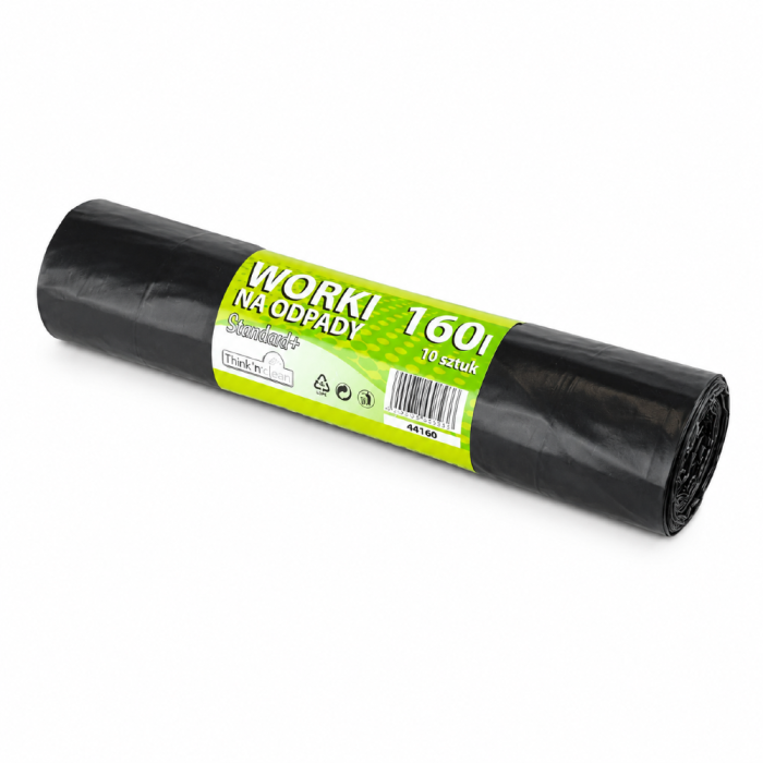 Worek na śmieci z folii LDPE 42 µm, 160 l - 10 sztuk