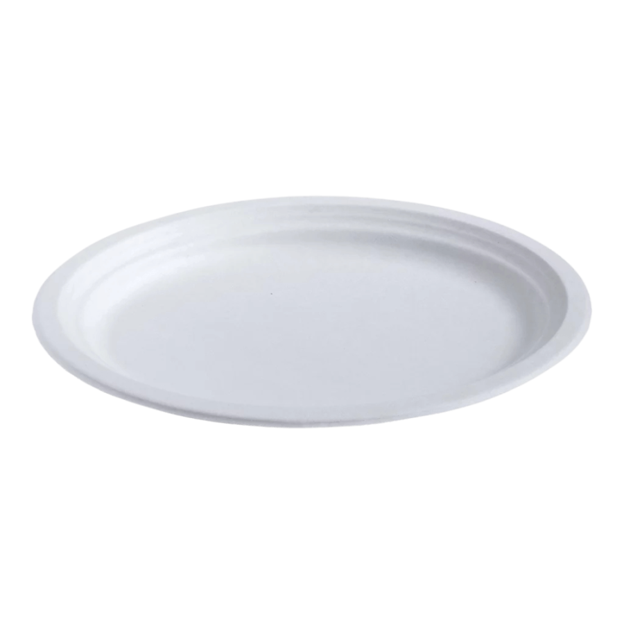 Półmisek z trzciny cukrowej biały, owalny 32 cm x 25 cm - 50 sztuk