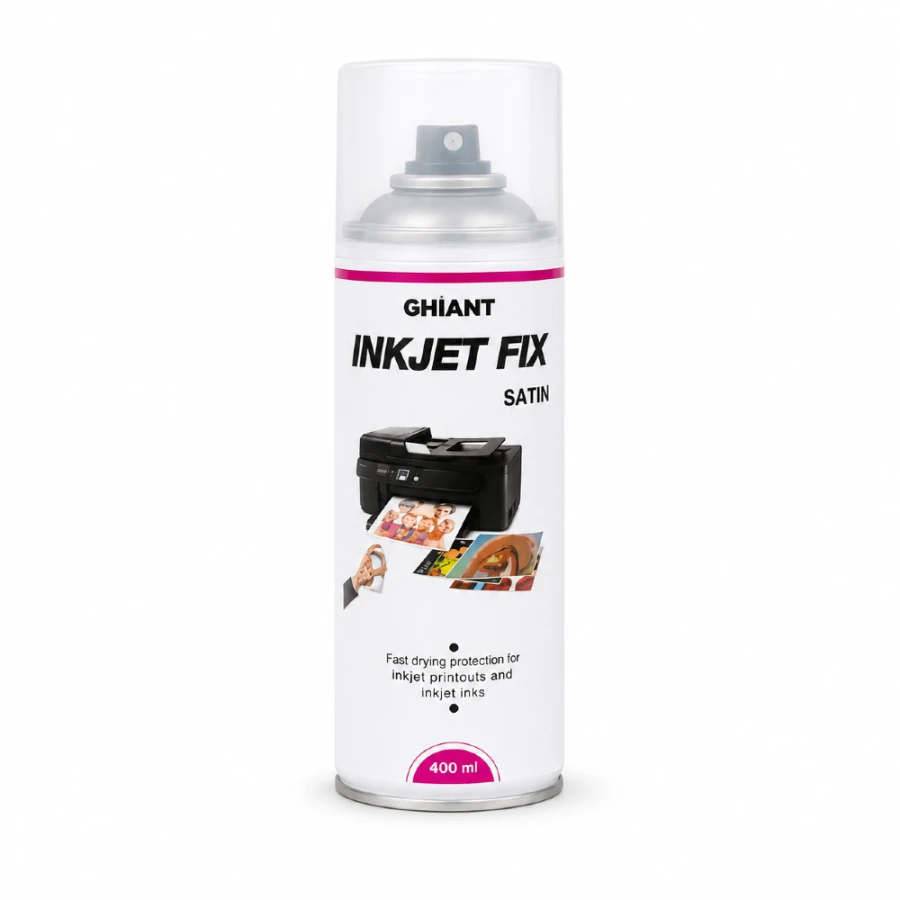 GHIANT INKJET FIX - Werniks ochronny w sprayu do wydruków 400 ml - Satynowy