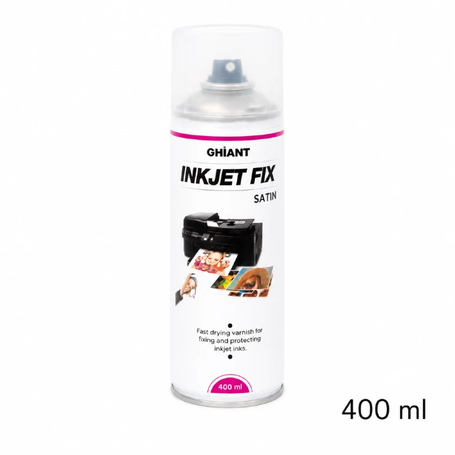 GHIANT INKJET FIX - Werniks ochronny w sprayu do wydruków 400 ml - Satynowy