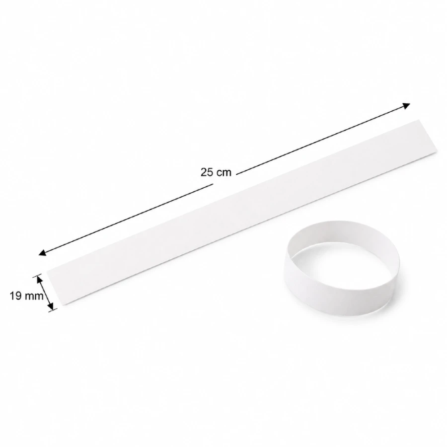 Opaski papierowe do druku urządzeniem COLOP E-mark - 19 mm x 25 cm - 100 szt
