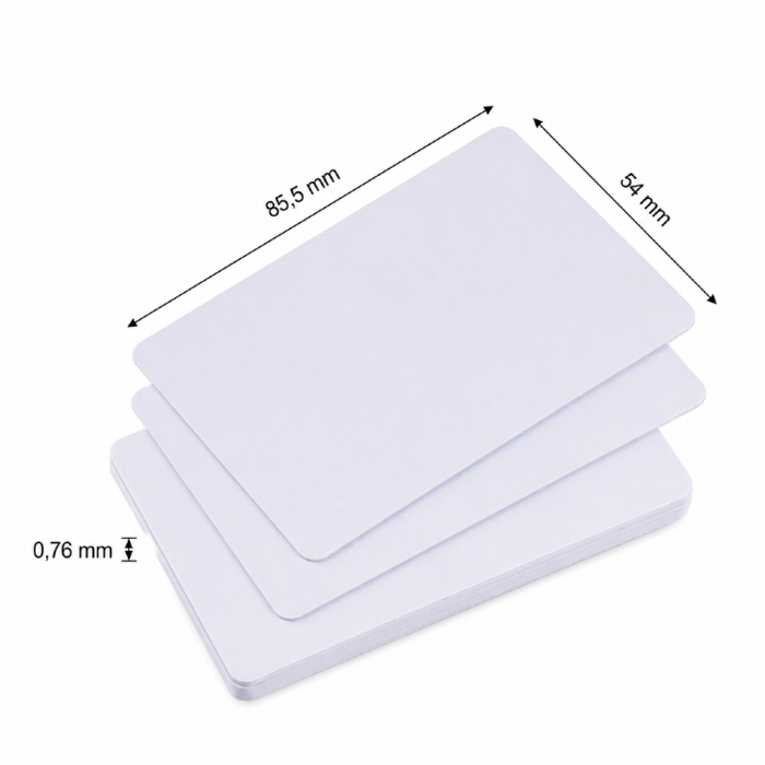 Karty PVC dwustronne do druku do urządzeń COLOP E-mark, 85,5 x 54 x 0,76 mm - 50 szt