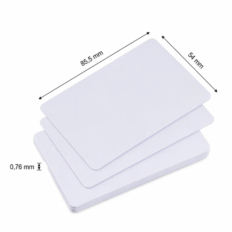 Karty PVC dwustronne do druku do urządzeń COLOP E-mark, 85,5 x 54 x 0,76 mm - 50 szt