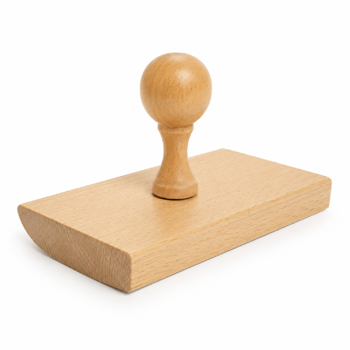 Duży stempel drewniany do znakowania 140 mm x 120 mm