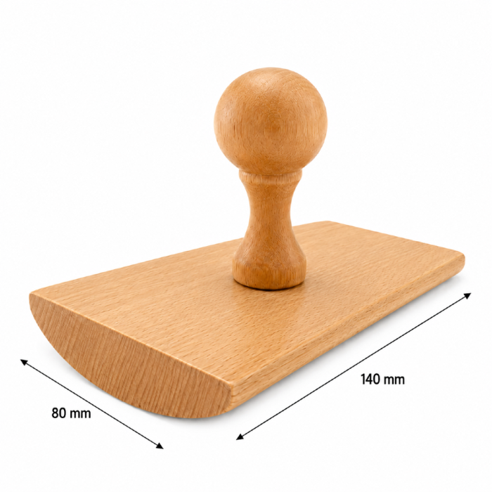Duży stempel drewniany do znakowania 140 mm x 80 mm