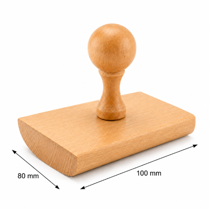 Duży stempel drewniany do znakowania 100 mm x 80 mm