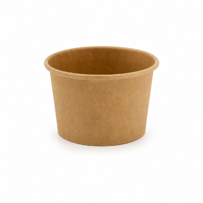 Pojemnik papierowy na sosy i dipy kraft 60 ml, fi 62 mm - 100 sztuk