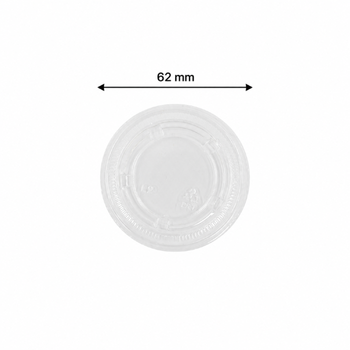 Pokrywka PET do pojemnika na sosy i dipy fi 62 mm - 50 sztuk