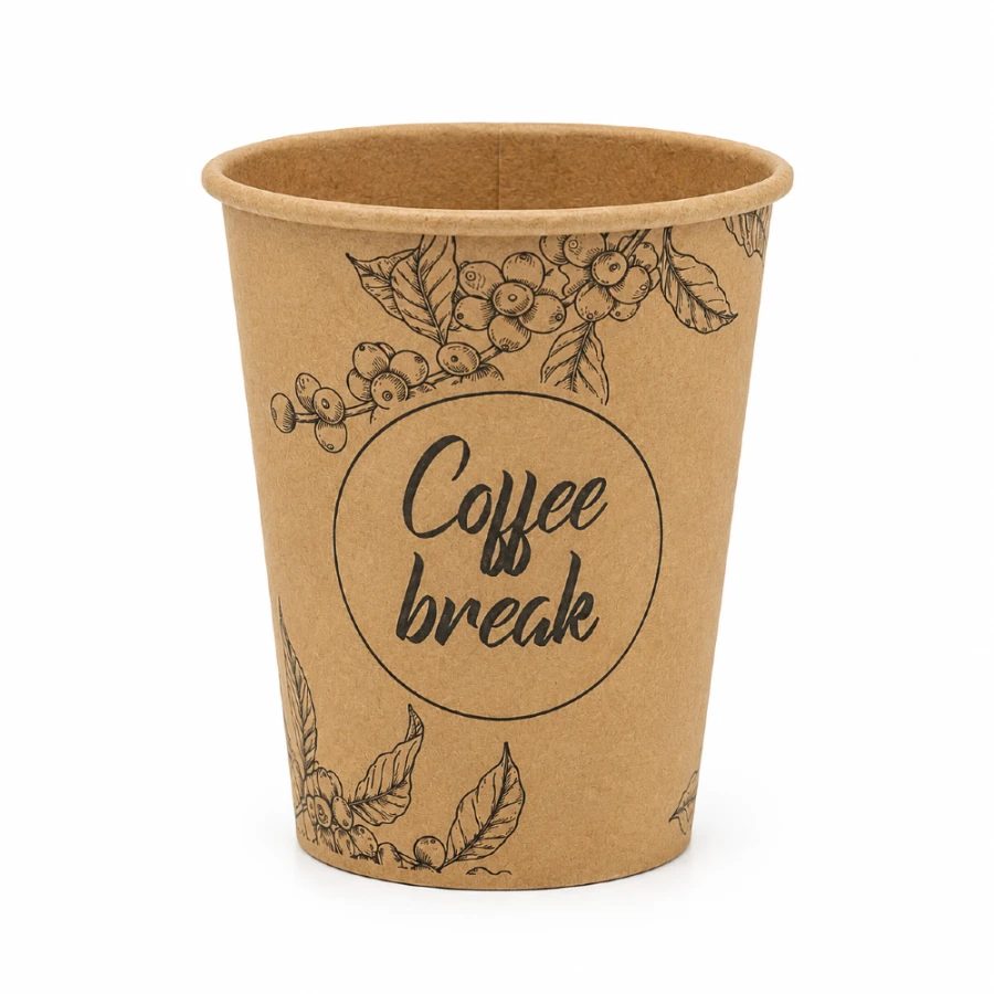 Kubek papierowy z nadrukiem ALL YOU NEED 300 ml, fi 90 mm - 50 sztuk