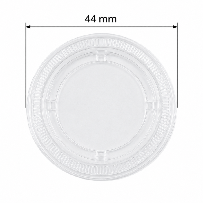 Pokrywka PET do pojemnika na sosy i dipy fi 44 mm - 50 sztuk