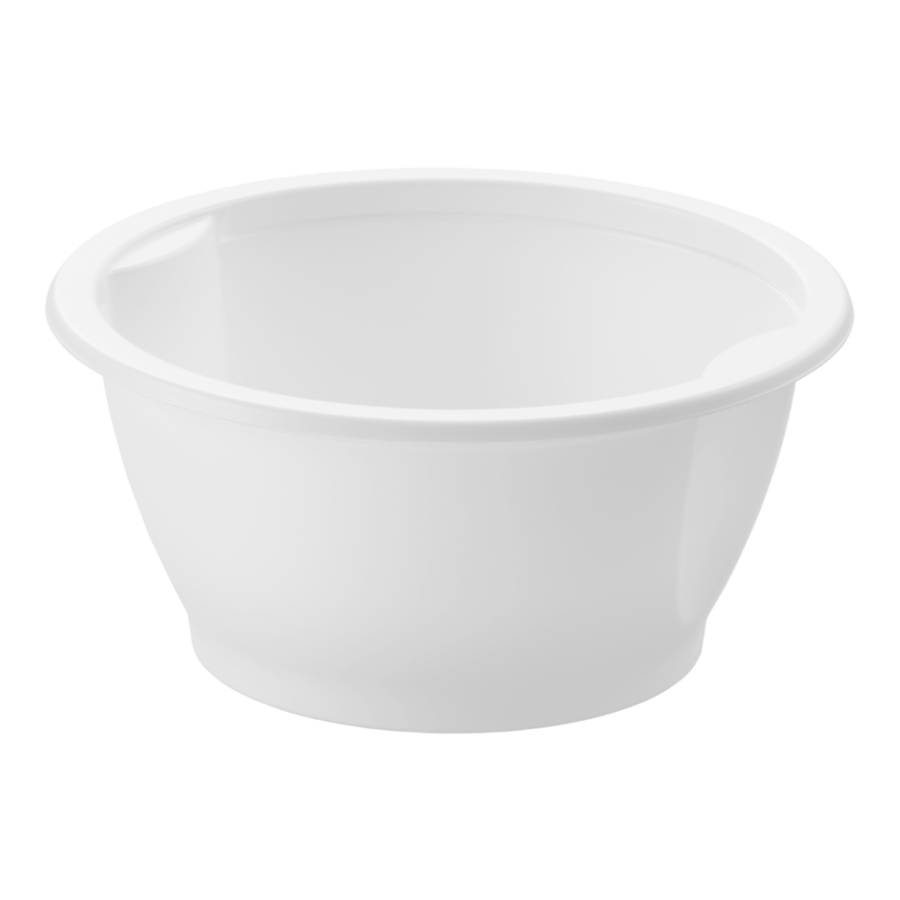 Miska biała na zupę z uchwytami, do zgrzewu fi 149 mm, 640 ml - PREMIUM, PP - 50 szt.