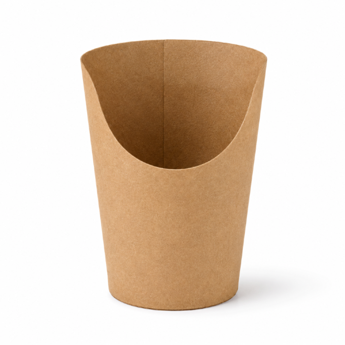 Pudełko na wrapa, tortillę i frytki kraft - 350 ml - 65 sztuk