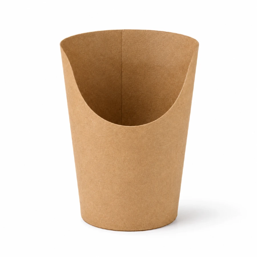 Pudełko na wrapa, tortillę i frytki kraft - 350 ml - 65 sztuk